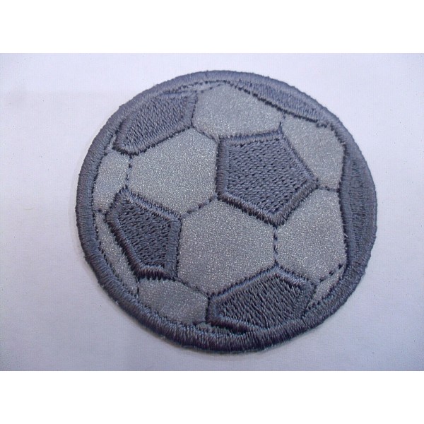 TOPPA PATCH TONDA RICAMO SU TESSUTO. "PALLONE" TERMO O CUCIRE DIAM. CIRCA 5 CM.