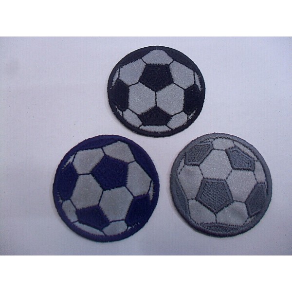 TOPPA PATCH TONDA RICAMO SU TESSUTO. "PALLONE" TERMO O CUCIRE DIAM. CIRCA 5 CM.
