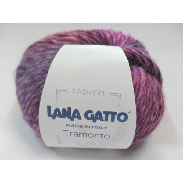 Gomitolo moda 50 gr. 90 mt. Lana Gatto "Tramonto" 100% lana vergine