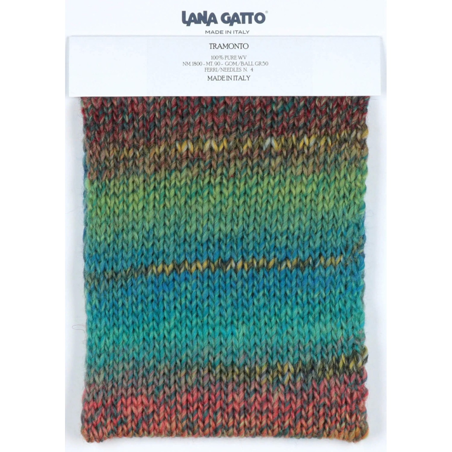 Gomitolo moda 50 gr. 90 mt. Lana Gatto "Tramonto" 100% lana vergine