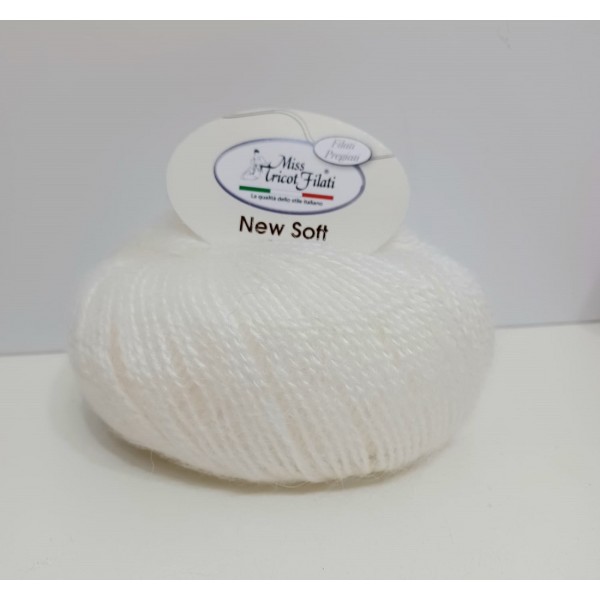 Gomitolo 25 gr. 100 mt. New Soft Mohair 50% mohair 50% acrilico Miss Tricot