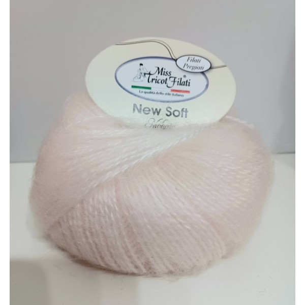 Gomitolo 25 gr. 100 mt. New Soft Mohair 50% mohair 50% acrilico Miss Tricot