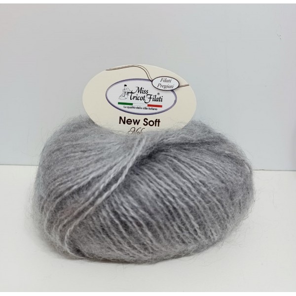 Gomitolo 25 gr. 100 mt. New Soft Mohair 50% mohair 50% acrilico Miss Tricot