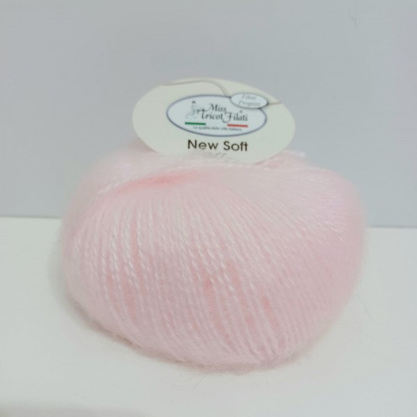 Gomitolo 25 gr. 100 mt. New Soft Mohair 50% mohair 50% acrilico Miss Tricot