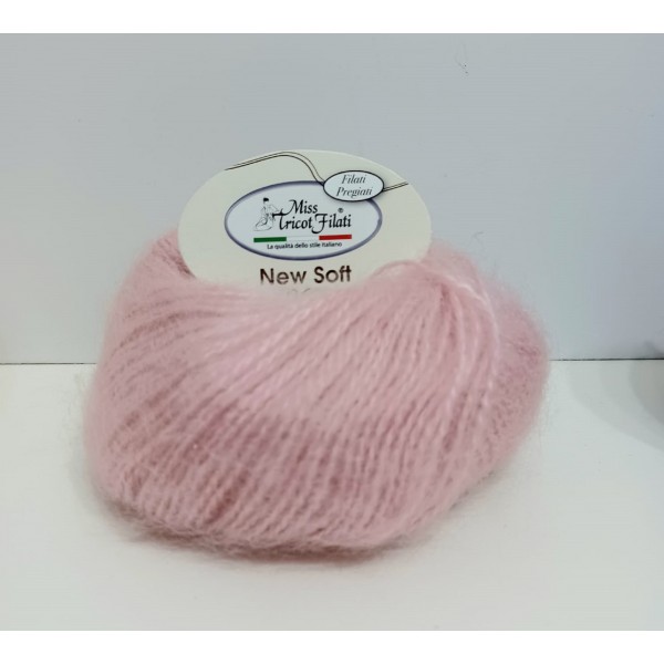 Gomitolo 25 gr. 100 mt. New Soft Mohair 50% mohair 50% acrilico Miss Tricot