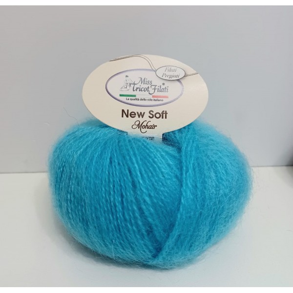 Gomitolo 25 gr. 100 mt. New Soft Mohair 50% mohair 50% acrilico Miss Tricot