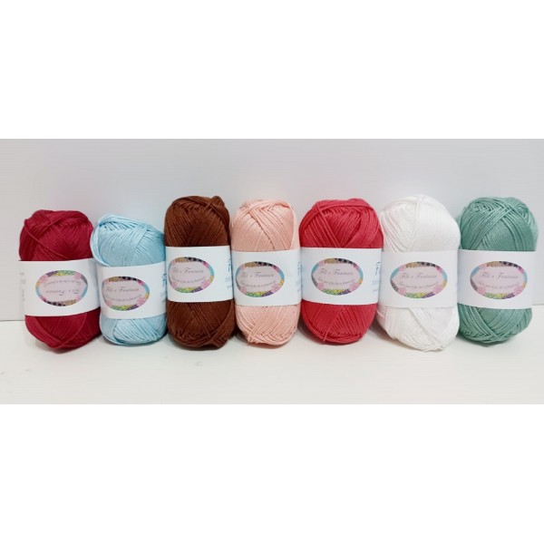 Gomitolo da 50 gr. "Furore" Fili e Fantasia 100% cotone gasato mercerizzato 125 mt. alta qualità (64 colori)