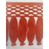 Passamaneria frangia in cotone altezza 12,5 cm. per decorazioni varie, 50 cm. vari colori