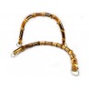 Coppia di manici per borsa in vero bamboo con anelli in metallo varie misure