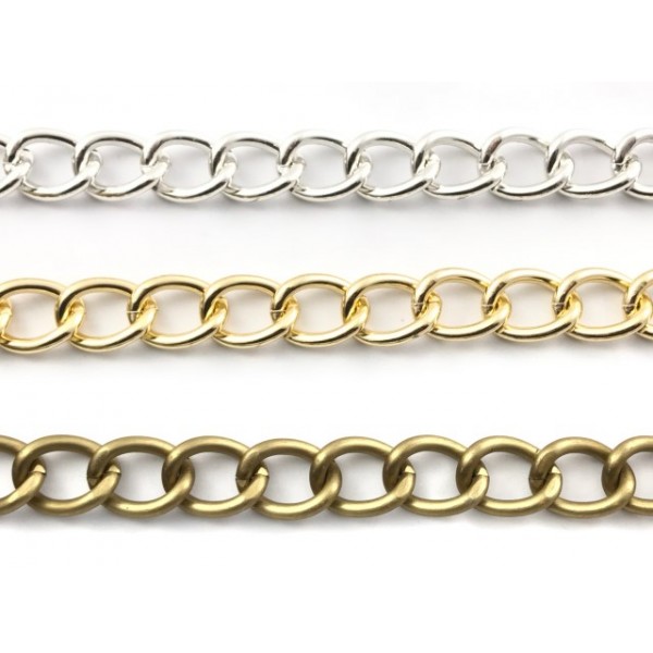 Catena metallo 2 cm. per decorazioni varie abbigliamento borse 1 mt.