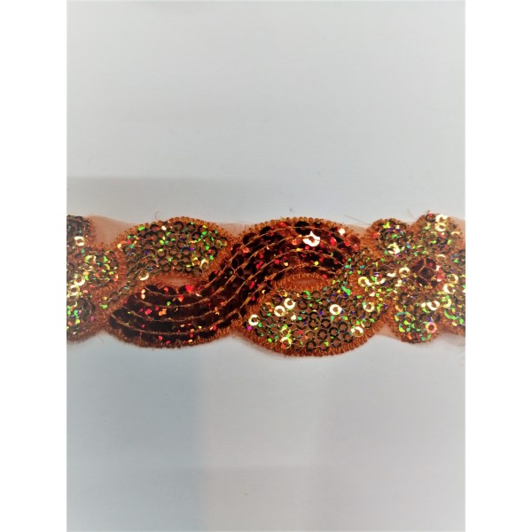 Novità passamaneria moda micropaillettes h. 40 mm. 1 metro vari colori