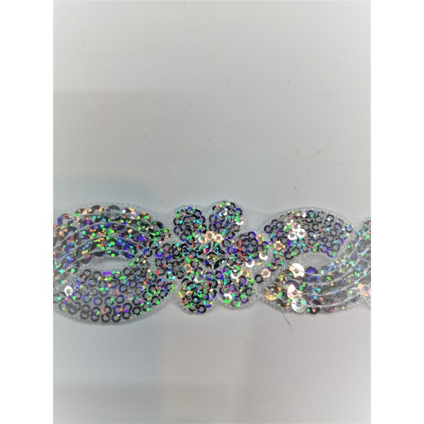 Novità passamaneria moda micropaillettes h. 40 mm. 1 metro vari colori