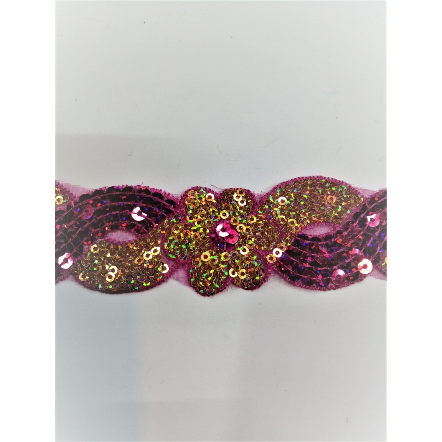 Novità passamaneria moda micropaillettes h. 40 mm. 1 metro vari colori