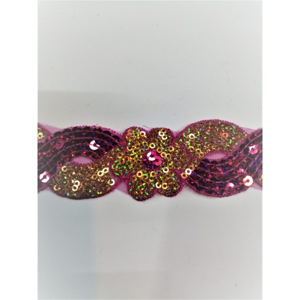 Novità passamaneria moda micropaillettes h. 40 mm. 1 metro vari colori