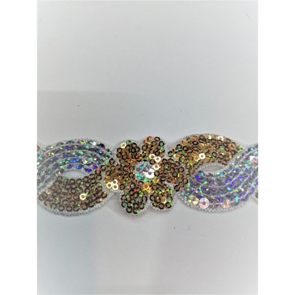 Novità passamaneria moda micropaillettes h. 40 mm. 1 metro vari colori