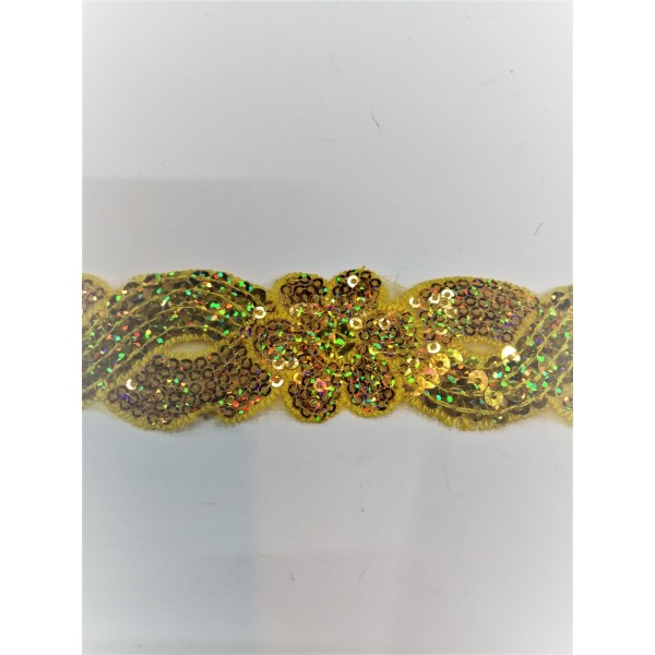 Novità passamaneria moda micropaillettes h. 40 mm. 1 metro vari colori