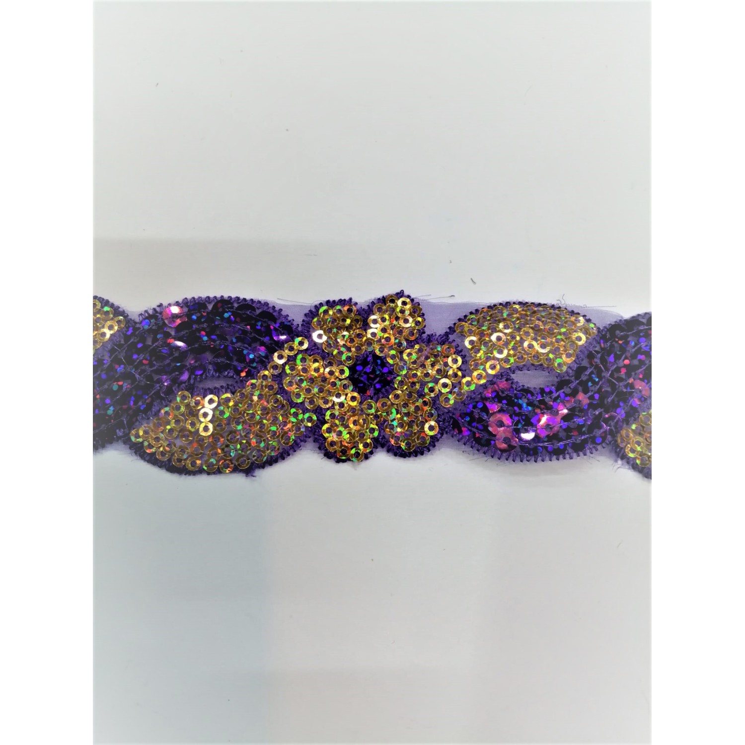 Novità passamaneria moda micropaillettes h. 40 mm. 1 metro vari colori