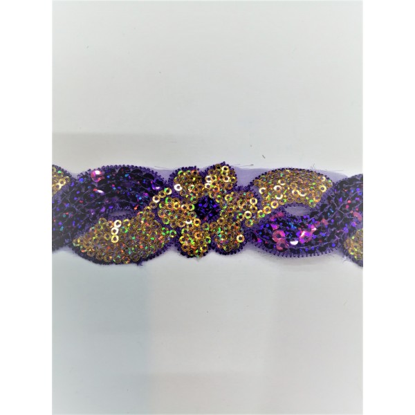 Novità passamaneria moda micropaillettes h. 40 mm. 1 metro vari colori