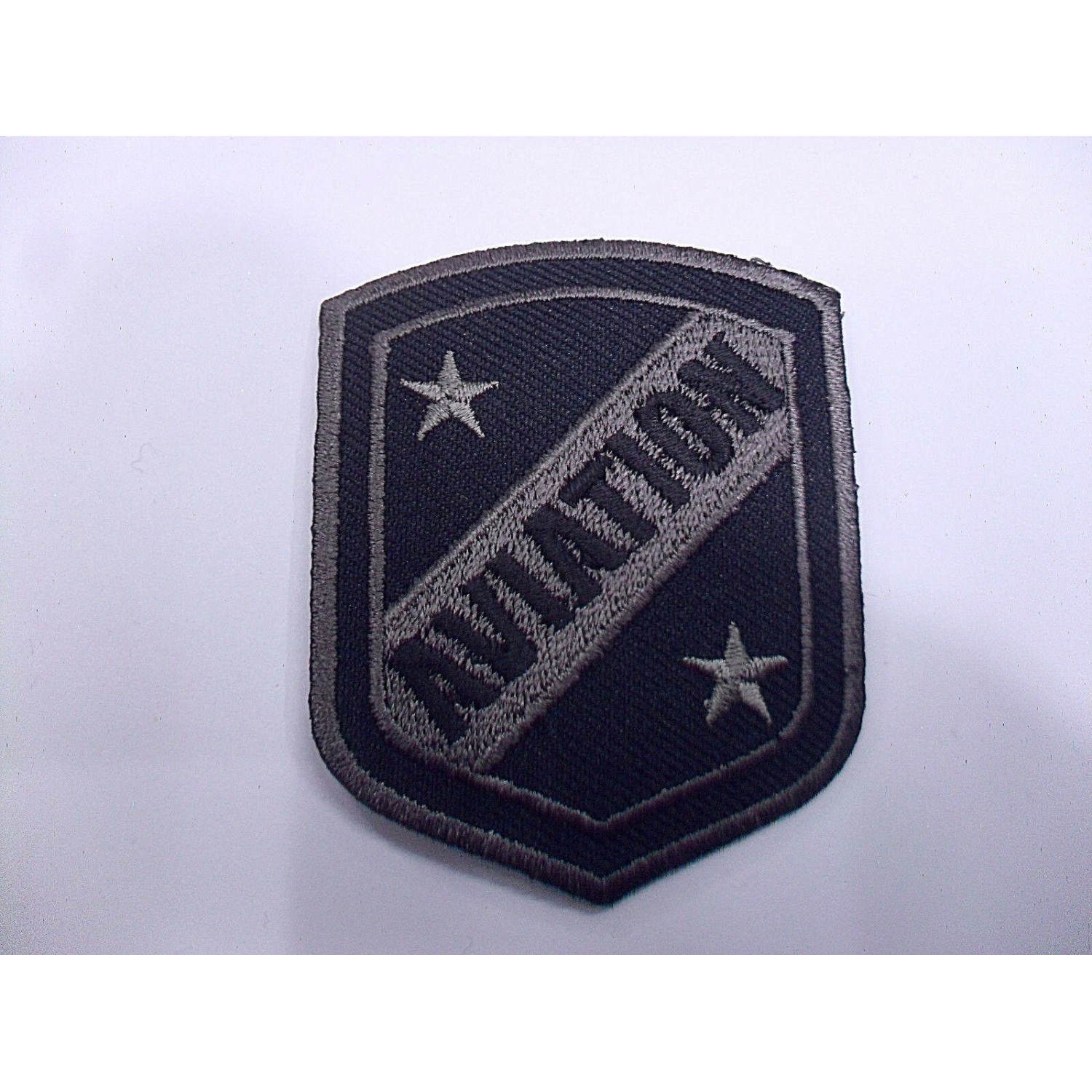 TOPPA PATCH SCUDO RICAMO SU TESSUTO "AVIATION" TERMOADESIVA O DA CUCIRE