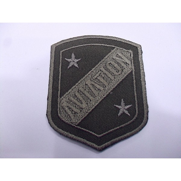 TOPPA PATCH SCUDO RICAMO SU TESSUTO "AVIATION" TERMOADESIVA O DA CUCIRE