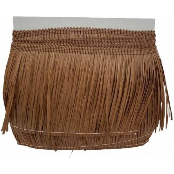 Passamaneria frangia in rafia altezza 15 cm. per decorazioni varie, taglio da 50 cm.