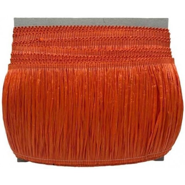 Passamaneria frangia in rafia altezza 15 cm. per decorazioni varie, taglio da 50 cm.