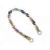 Catena resina multicolor con anelli moschettone lunghezza 50 cm. per borse e borsette e varie