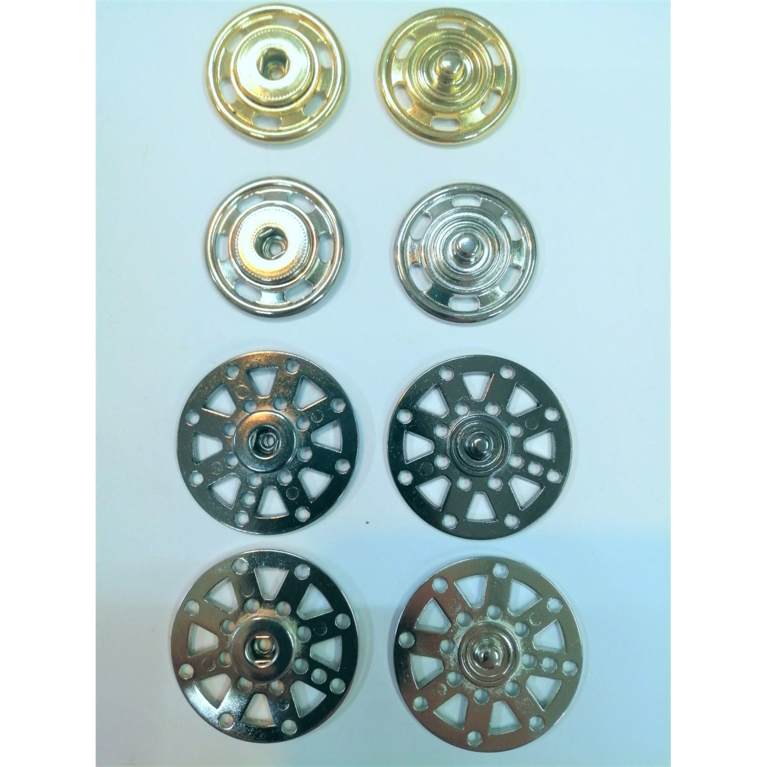 Bottoni automatici grandi da cucire 2 misure a formati