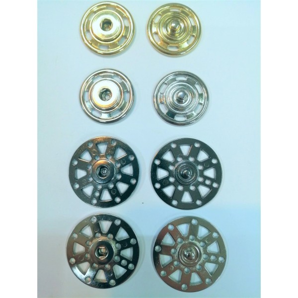 Bottoni automatici grandi da cucire 2 misure a formati