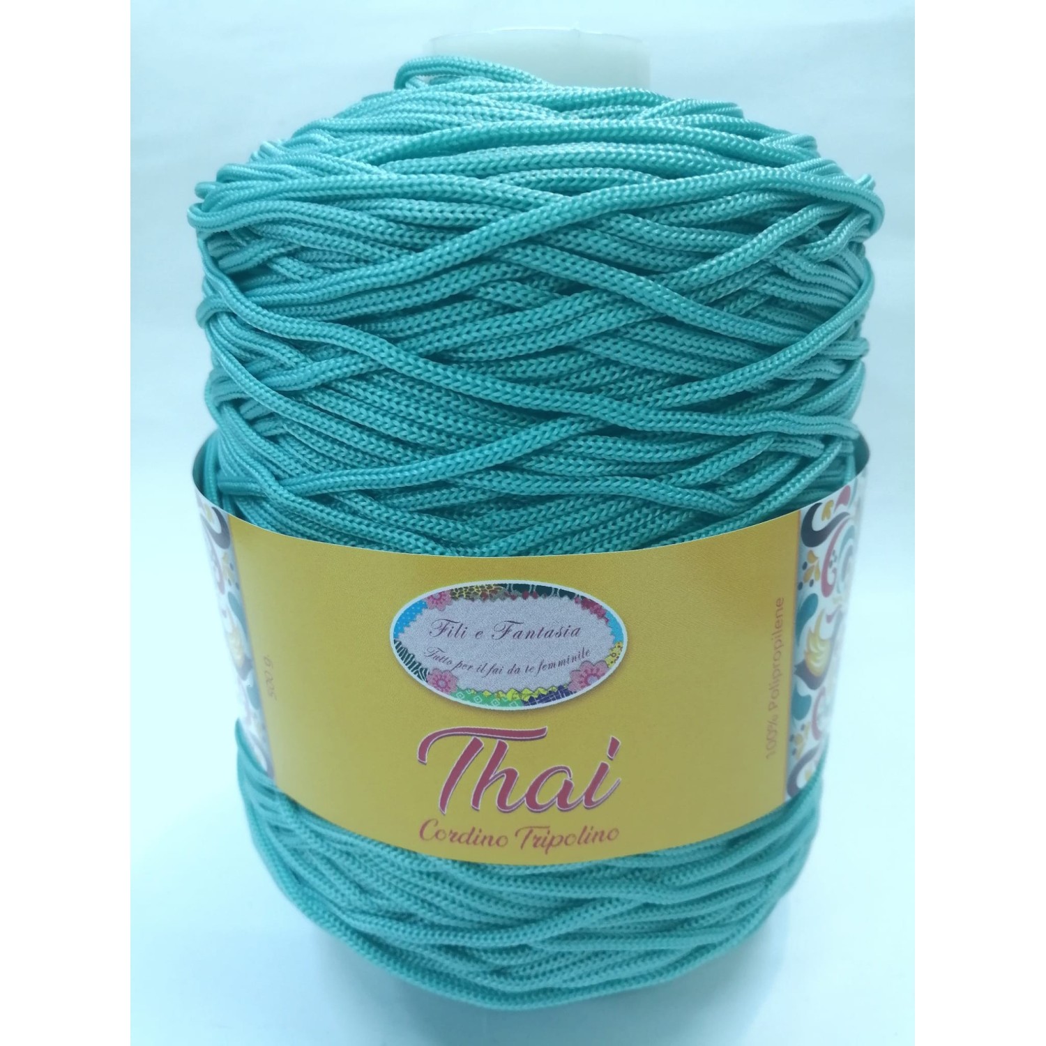 Cordino cordoncino Thai 500 gr. per borse, centri e varie, ferri uncinetto 3,5/4,5