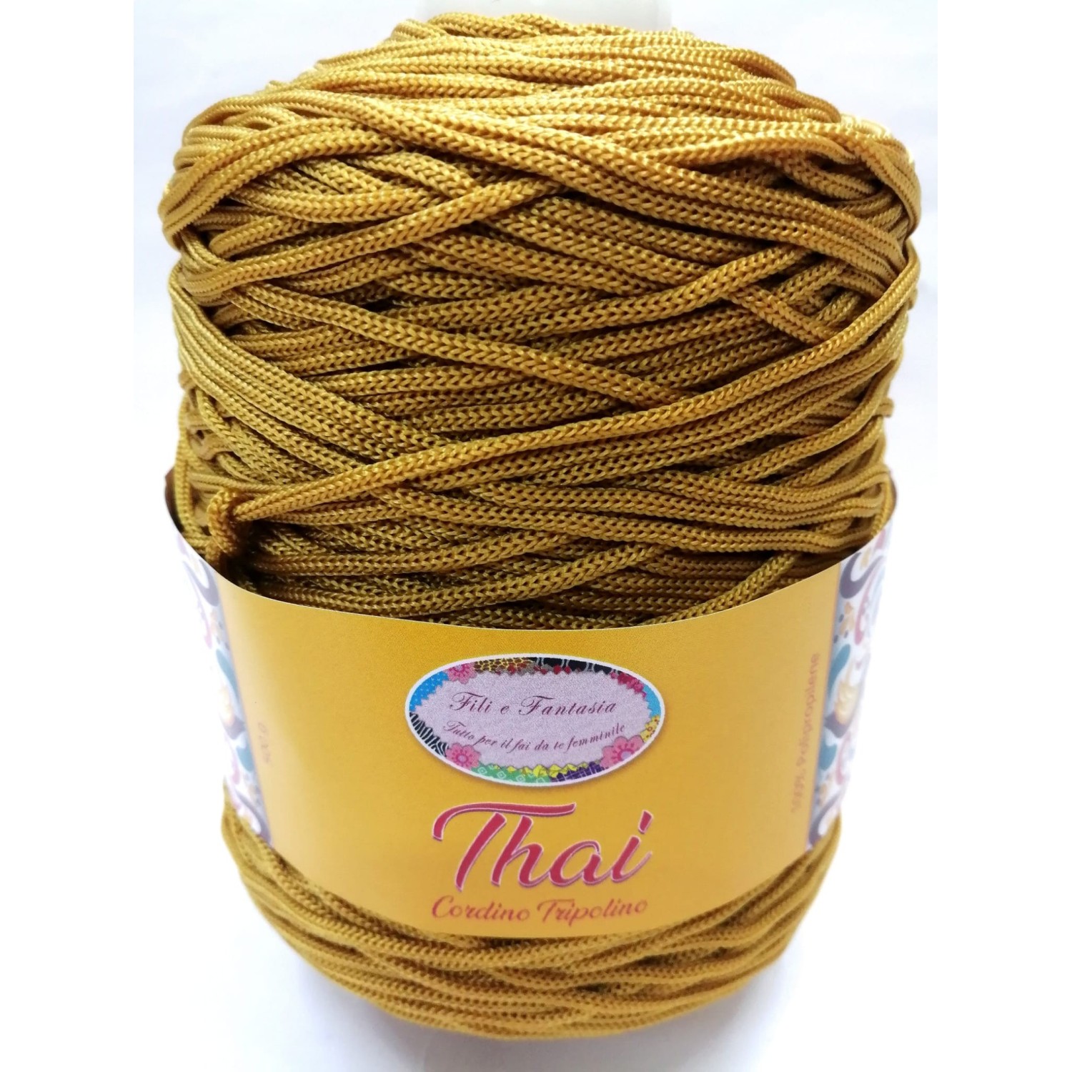 Cordino cordoncino Thai 500 gr. per borse, centri e varie, ferri uncinetto 3,5/4,5