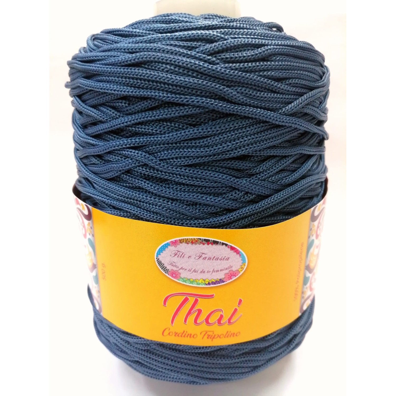 Cordino cordoncino Thai 500 gr. per borse, centri e varie, ferri uncinetto 3,5/4,5