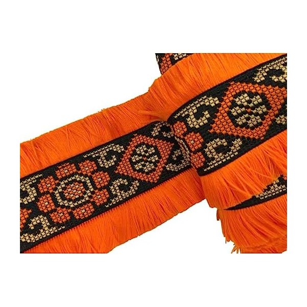 50 cm. passamaneria gallone ricamato h. 8 cm. per decorazioni abbigliamento e varie, ma anche per borse e coffe