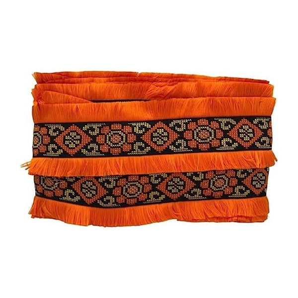 50 cm. passamaneria gallone ricamato h. 8 cm. per decorazioni abbigliamento e varie, ma anche per borse e coffe