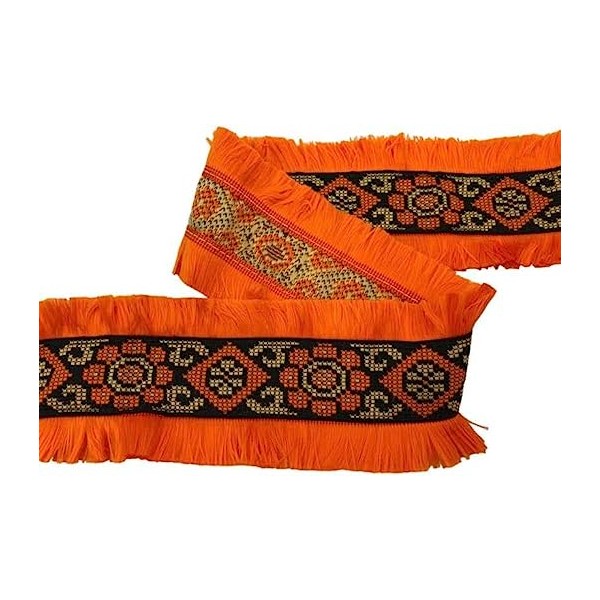 50 cm. passamaneria gallone ricamato h. 8 cm. per decorazioni abbigliamento e varie, ma anche per borse e coffe