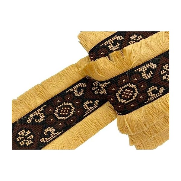 50 cm. passamaneria gallone ricamato h. 8 cm. per decorazioni abbigliamento e varie, ma anche per borse e coffe