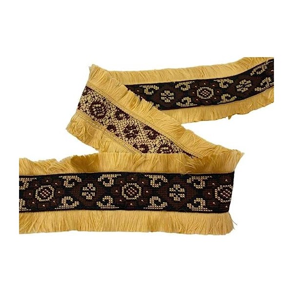 50 cm. passamaneria gallone ricamato h. 8 cm. per decorazioni abbigliamento e varie, ma anche per borse e coffe