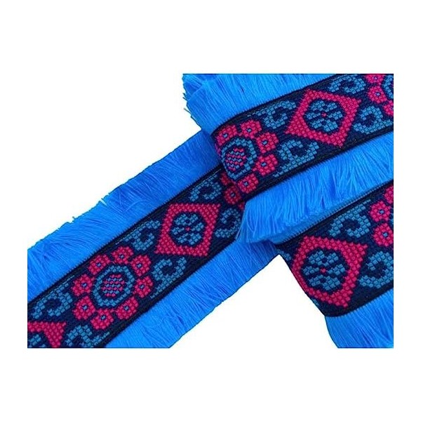 50 cm. passamaneria gallone ricamato h. 8 cm. per decorazioni abbigliamento e varie, ma anche per borse e coffe