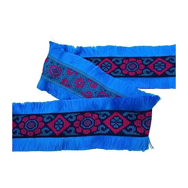 50 cm. passamaneria gallone ricamato h. 8 cm. per decorazioni abbigliamento e varie, ma anche per borse e coffe