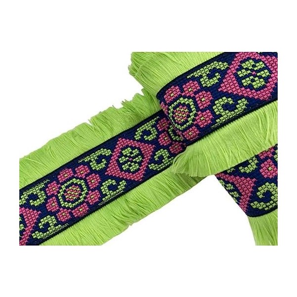 50 cm. passamaneria gallone ricamato h. 8 cm. per decorazioni abbigliamento e varie, ma anche per borse e coffe