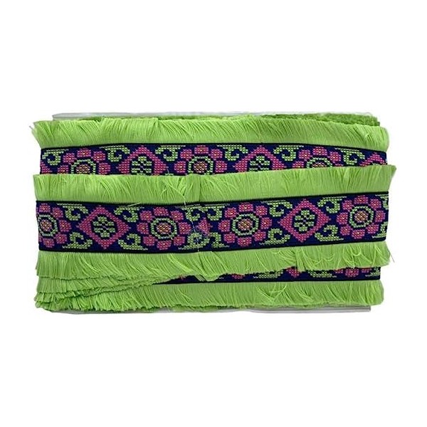 50 cm. passamaneria gallone ricamato h. 8 cm. per decorazioni abbigliamento e varie, ma anche per borse e coffe