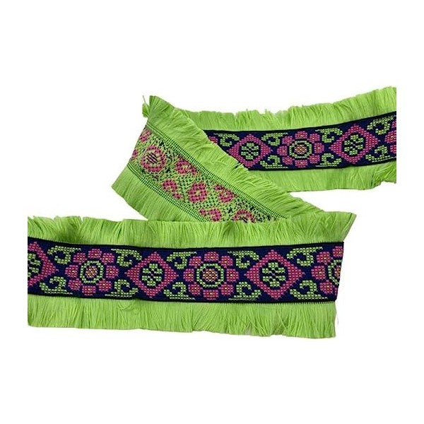 50 cm. passamaneria gallone ricamato h. 8 cm. per decorazioni abbigliamento e varie, ma anche per borse e coffe