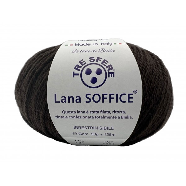 Gomitolo Lana Soffice Tre Sfere 50% Lana 50% Dralon +- 125 mt. ferri o unc. 4/5
