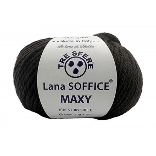 Gomitolo Lana Soffice Maxy Tre Sfere 50% lana 50% dralon lunghezza +- 75 mt. ferri o unc.6/7