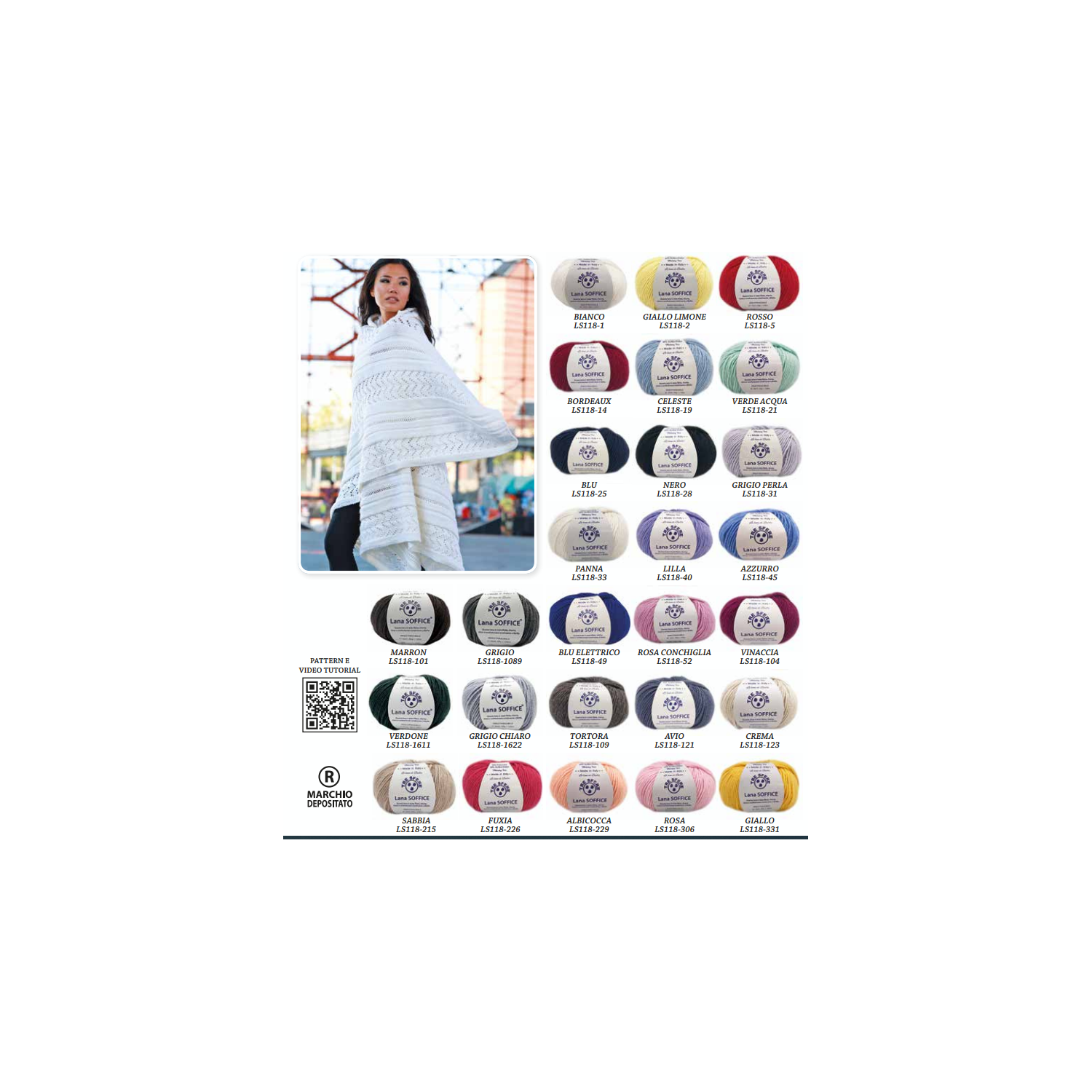 Gomitolo Lana Soffice Tre Sfere 50% Lana 50% Dralon +- 125 mt. ferri o unc. 4/5