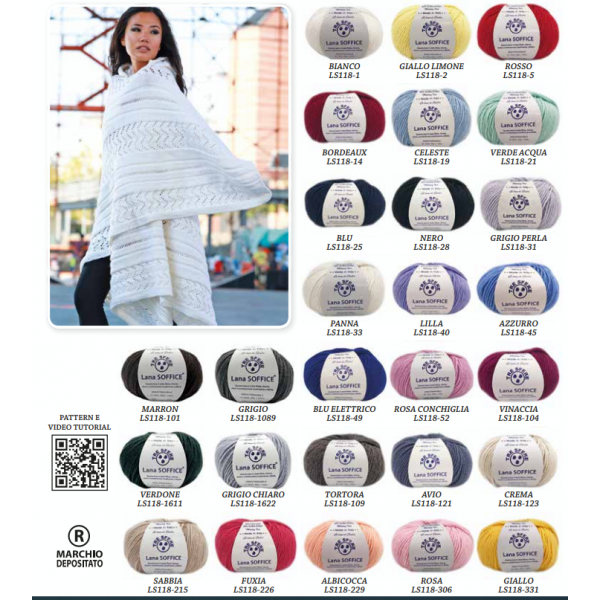 Gomitolo Lana Soffice Tre Sfere 50% Lana 50% Dralon +- 125 mt. ferri o unc. 4/5