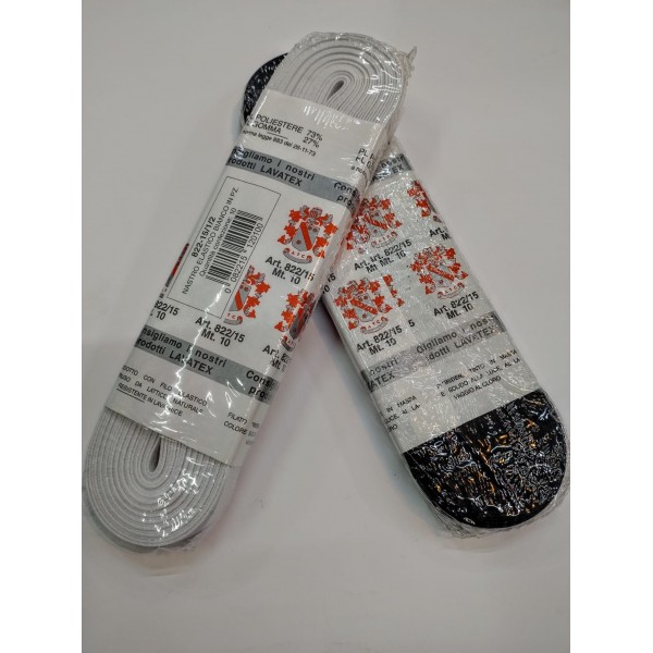 Nastro elastico con filo elastico astruso da lattice naturale resistente in lavatrice 1 metro