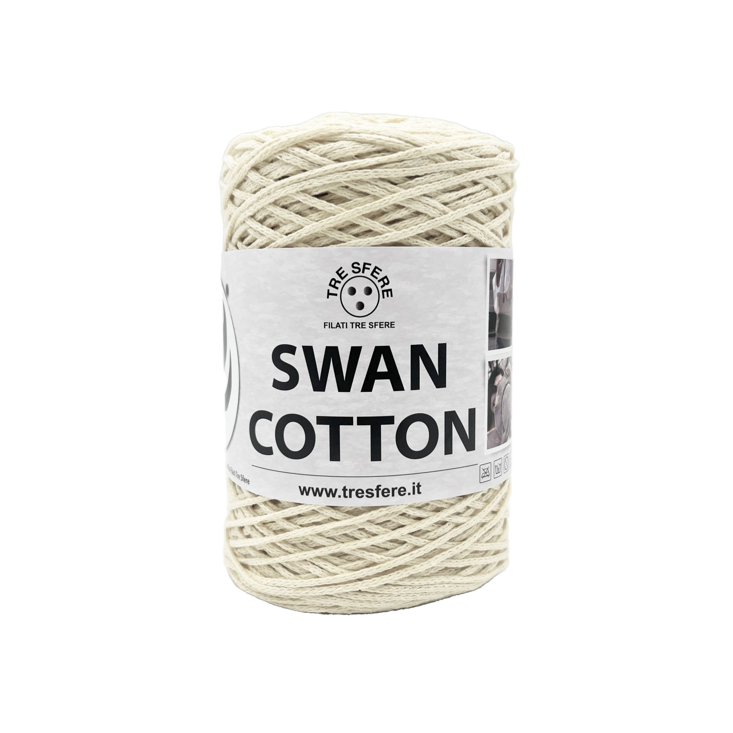 Cordino Tre Sfere Swan® Cotton 250 gr. x borse e varie ferri uncinetto 2/4
