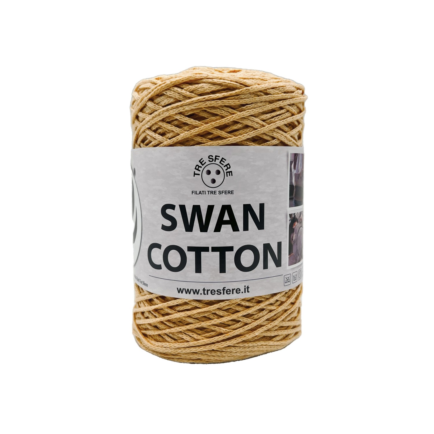 Cordino Tre Sfere Swan® Cotton 250 gr. x borse e varie ferri uncinetto 2/4