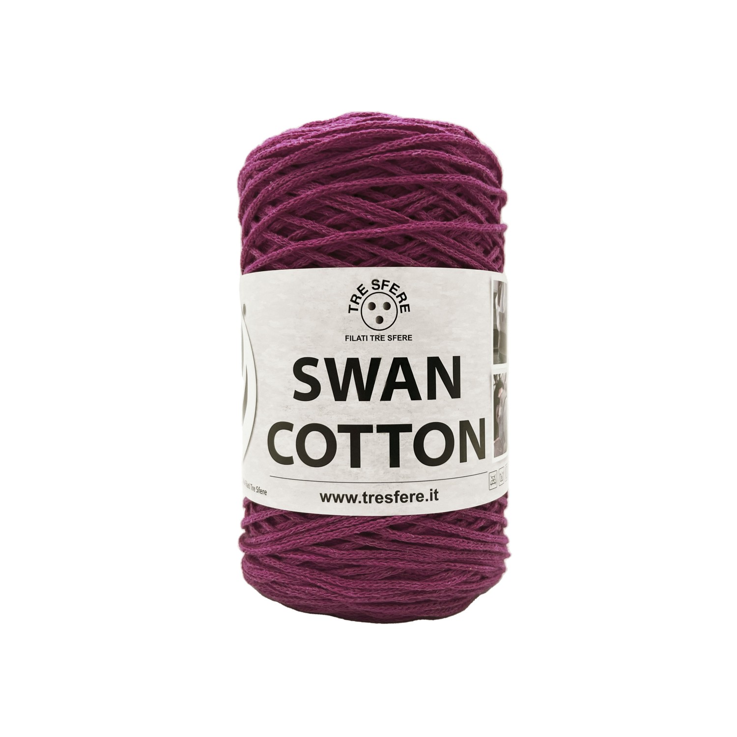 Cordino Tre Sfere Swan® Cotton 250 gr. x borse e varie ferri uncinetto 2/4